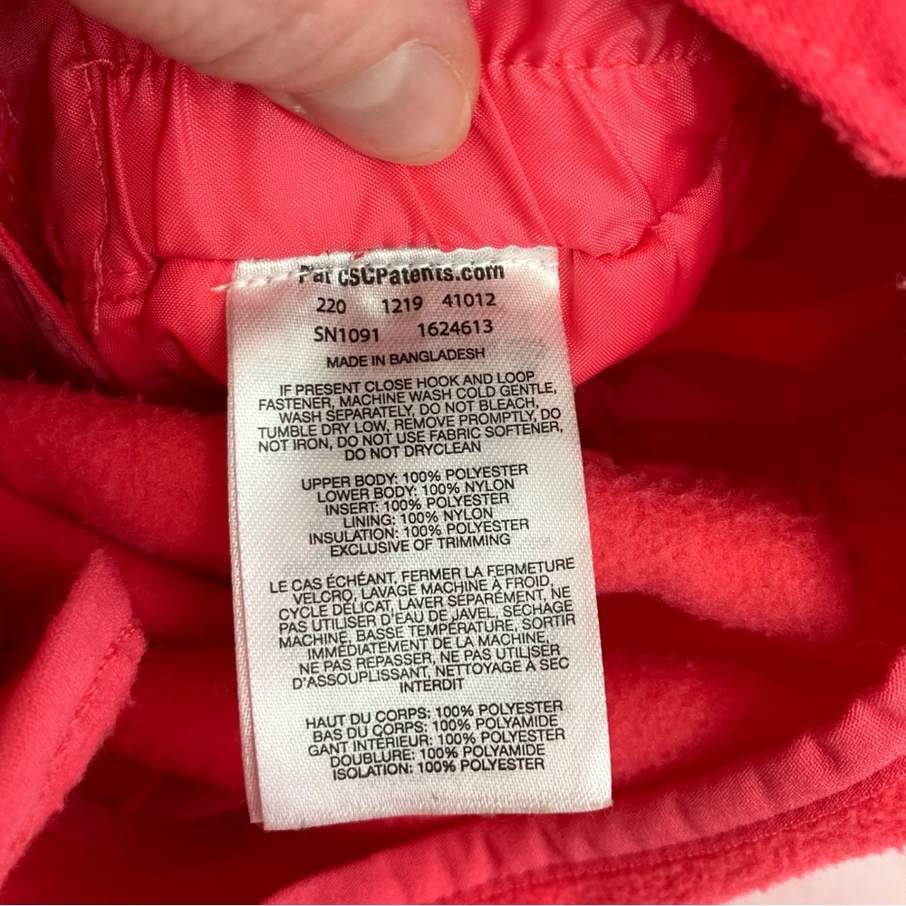 Columbia bib snow overalls bright pink one piece baby ski pants size 6-12 months - Picture 6 of 12